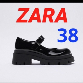 大人気❗️完売品❗️ ZARA   メリージェーン　ブラック(ローファー/革靴)