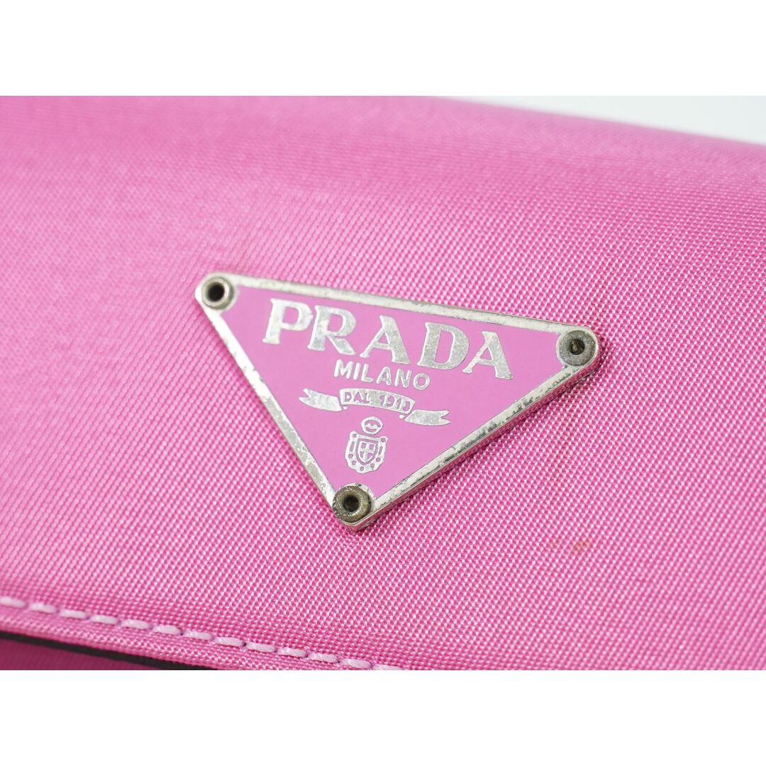PRADA(プラダ)の本物 プラダ PRADA ナイロン 折財布 コンパクトウォレット ピンク 財布 ウォレット 中古 レディースのファッション小物(財布)の商品写真