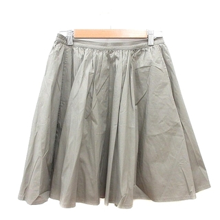 DEUXIEME CLASSE - ドゥーズィエムクラス ギャザースカート ひざ丈 36 緑 カーキ