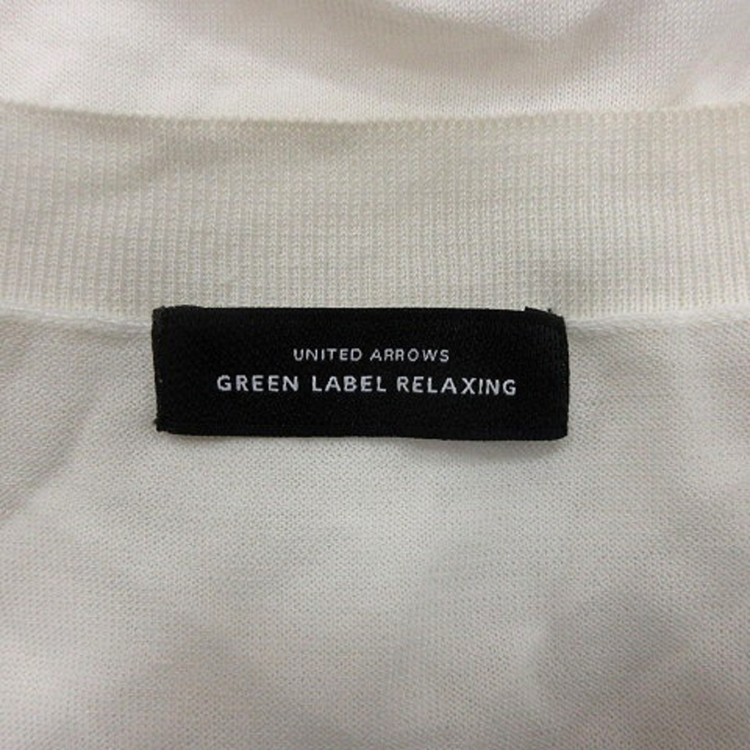 UNITED ARROWS green label relaxing(ユナイテッドアローズグリーンレーベルリラクシング)のグリーンレーベルリラクシング ニットカーディガン 五分袖 白 ホワイト /AU レディースのトップス(カーディガン)の商品写真