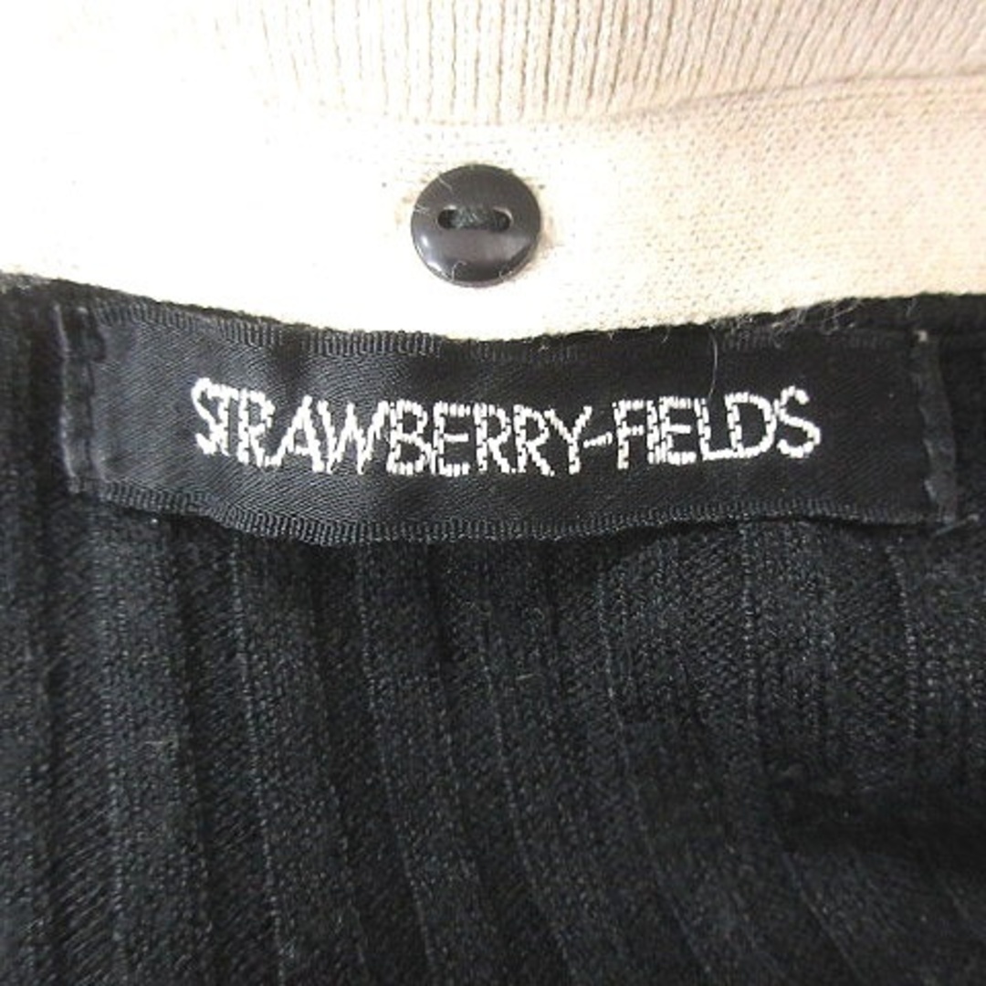 STRAWBERRY-FIELDS(ストロベリーフィールズ)のストロベリーフィールズ ワンピース ひざ丈 リブニット カシミヤ混 長袖 レディースのワンピース(ひざ丈ワンピース)の商品写真