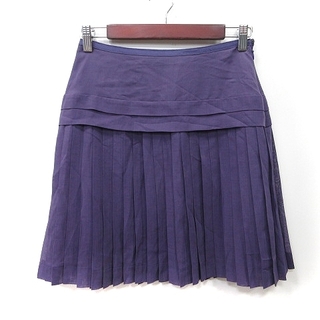 ボールジィ(Ballsey)のボールジー プリーツスカート ミニ ウール 36 紫 パープル /YI(ミニスカート)