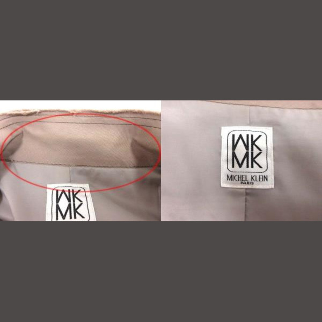 MK MICHEL KLEIN(エムケーミッシェルクラン)のエムケー ミッシェルクラン ジャケット 麻混 リネン混 38 グレージュ ■MO レディースのジャケット/アウター(その他)の商品写真