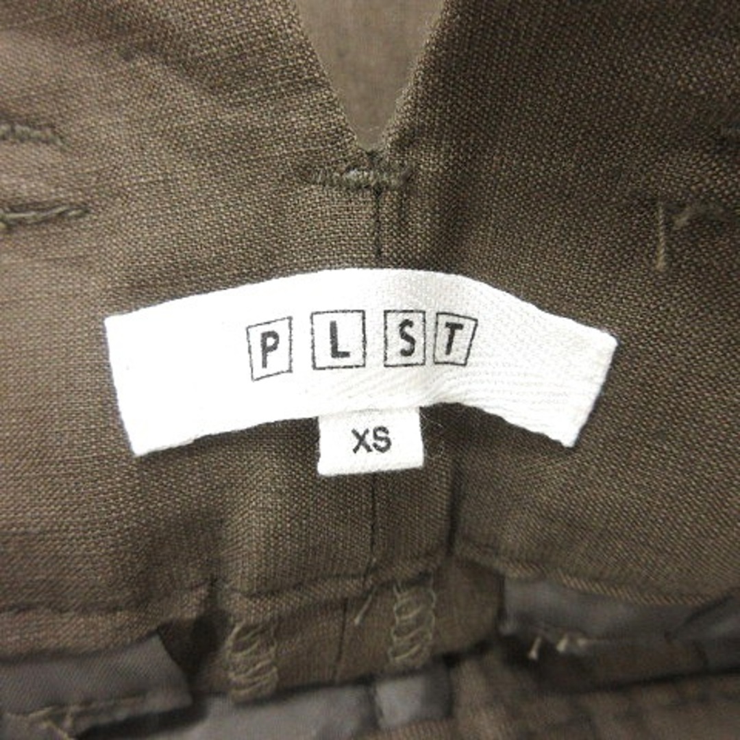 PLST(プラステ)のプラステ PLST ワイドパンツ スラックス 麻 リネン XS 緑 カーキ レディースのパンツ(その他)の商品写真