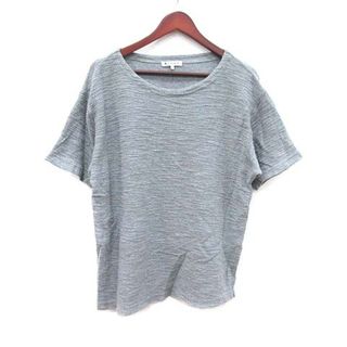 グローバルワーク(GLOBAL WORK)のグローバルワーク Tシャツ カットソー ニット 半袖 クルーネック M グレー(Tシャツ/カットソー(半袖/袖なし))