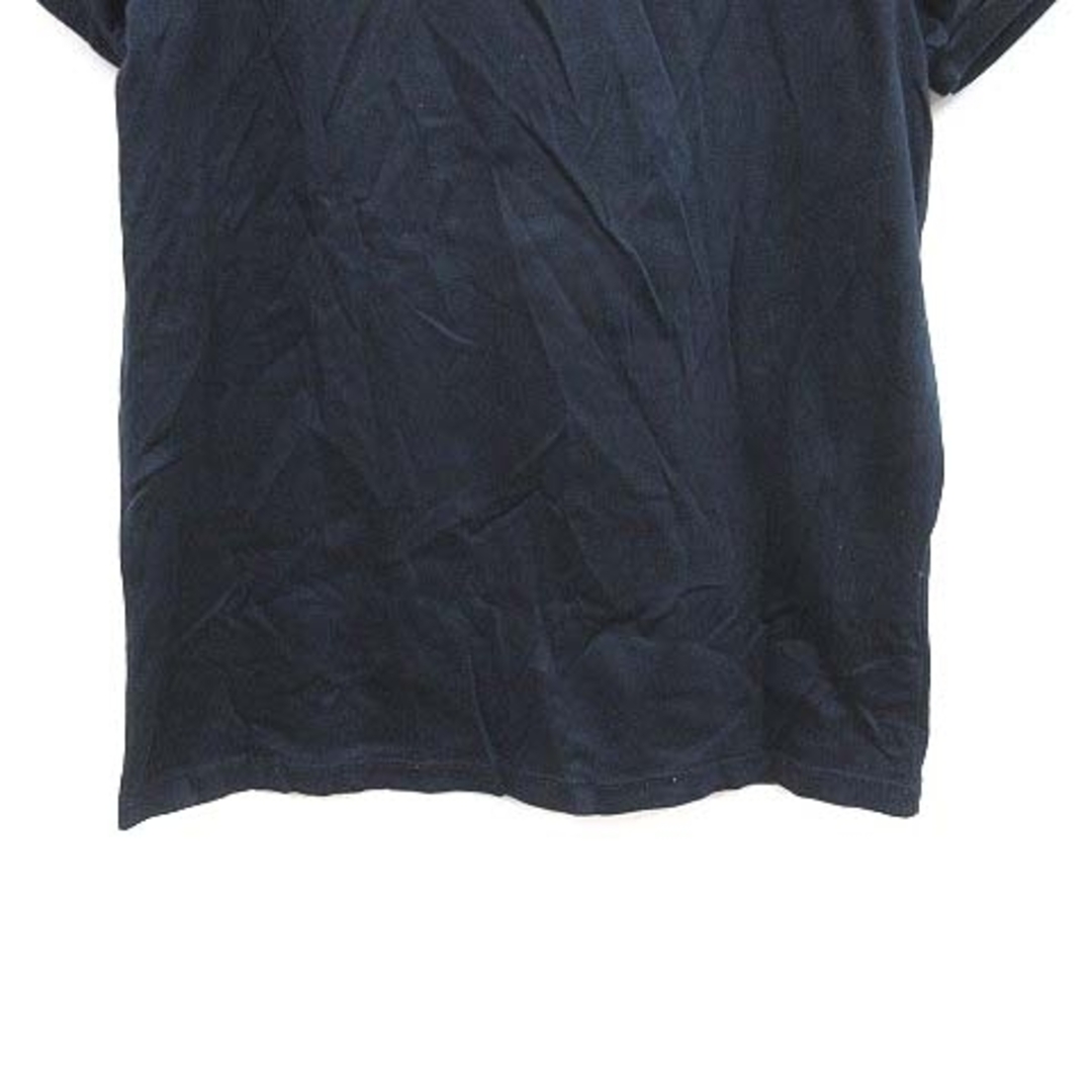 クチュールブローチ カットソー 半袖 ボートネック リボン ビジュー 40 紺 レディースのトップス(カットソー(半袖/袖なし))の商品写真