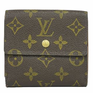 ルイヴィトン(LOUIS VUITTON)の本物 ルイヴィトン LOUIS VUITTON LV ポルトモネビエカルトクレディ モノグラム 折財布 コンパクトウォレット ブラウン M61652 ビトン 財布 ウォレット 中古(財布)