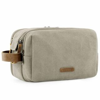 【色: Beige】BAGSMART トイレタリーバッグ バスルームポーチ 携帯(その他)