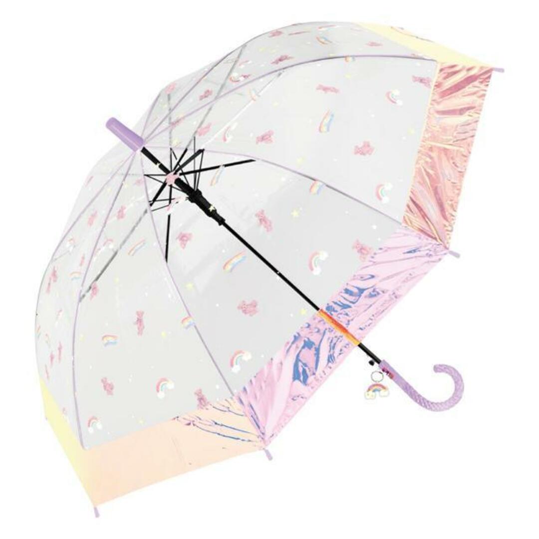 キッズ 裾オーロラ ビニール傘 55cm キッズ/ベビー/マタニティのこども用ファッション小物(傘)の商品写真