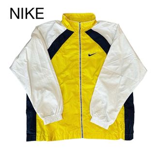 ナイキ(NIKE)のNIKE ナイロンジャケット ジャージ 上 黄色 M(ナイロンジャケット)