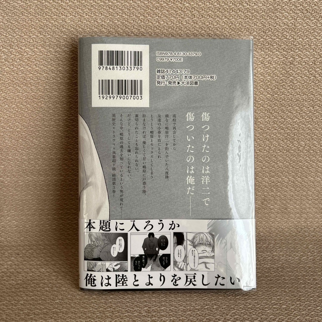 ひなこ「何でもいいから消えてくれ 3」コミコミ限定リーフレット＋特典ペーパー付き エンタメ/ホビーの漫画(ボーイズラブ(BL))の商品写真