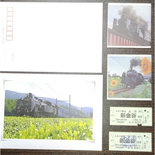 大井川鐵道 金谷～新金谷 往復切符 乗車券 SL 蒸気機関車 ポストカード 1枚(鉄道)