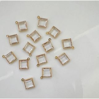 ハンドメイドパーツ 10ヶ アクリルストーンチャーム 11×17mm(各種パーツ)