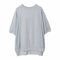 【グレー】ナイロンドッキングカットチュニック 24SS/体型カバー/クルーネック