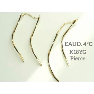 EAUD.4℃☆ヨンドシー☆K18 イエローゴールド　アメリカンピアス