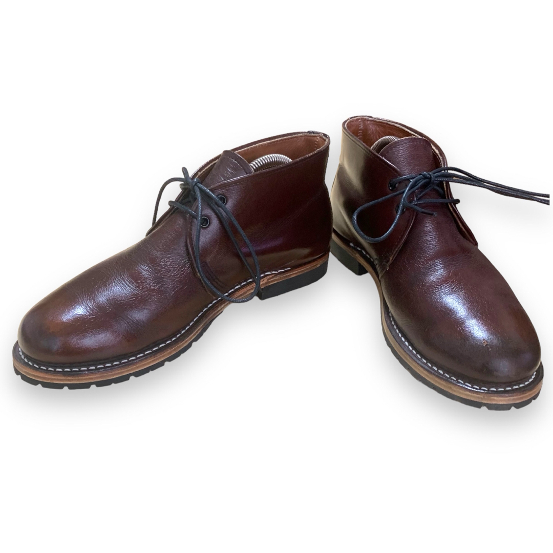 REDWING(レッドウィング)の9017訳あり8D／レッドウィング茶ベックマンフェザーストーンチャッカブーツ メンズの靴/シューズ(ブーツ)の商品写真