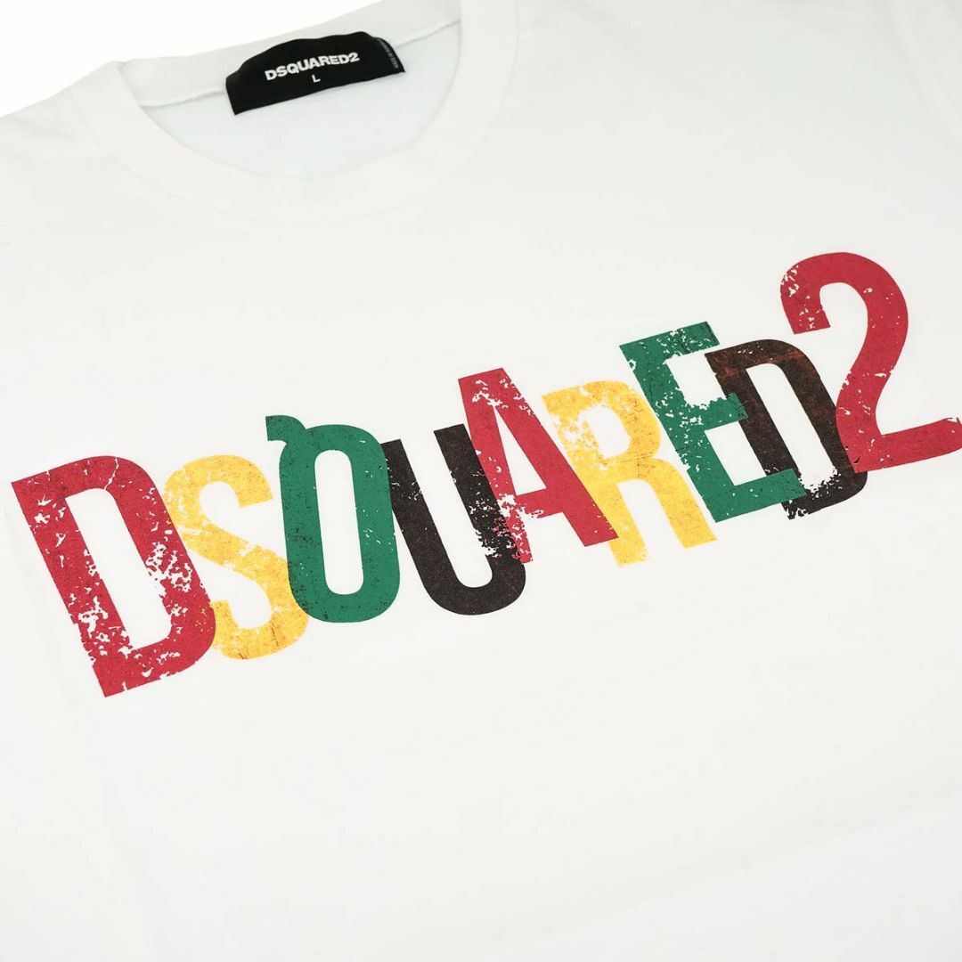 DSQUARED2(ディースクエアード)のDSQUARED2 ディースクエアード 半袖Tシャツ S71GD1249 S23009 メンズ トップス 100 WHITE ホワイト Lサイズ メンズのトップス(Tシャツ/カットソー(半袖/袖なし))の商品写真