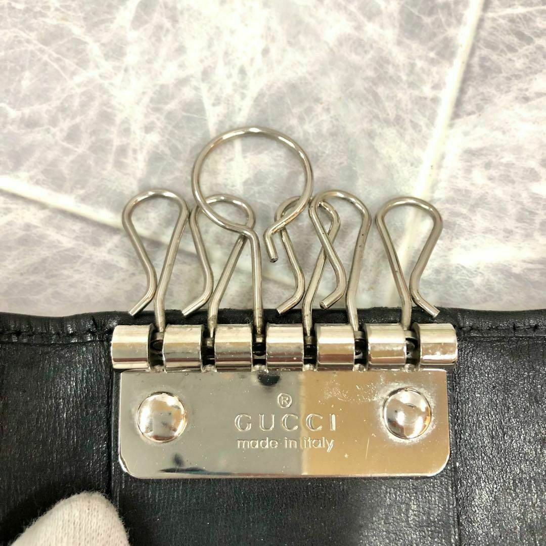 Gucci(グッチ)の⭐️美品⭐️ GUCCI グッチ キーケース レザー ブラック ケース レディースのファッション小物(キーケース)の商品写真