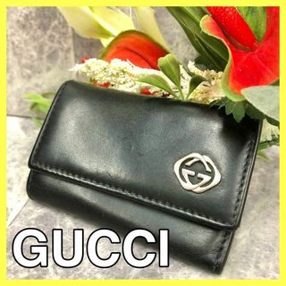 グッチ(Gucci)の⭐️美品⭐️ GUCCI グッチ キーケース レザー ブラック ケース(キーケース)