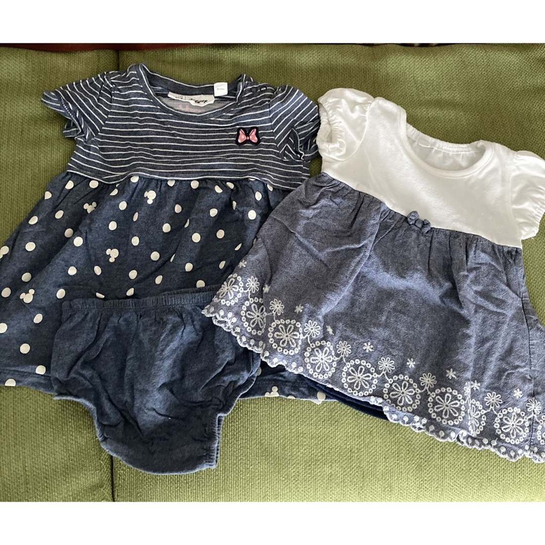 babyGAP(ベビーギャップ)のワンピース　2点セット　70サイズ キッズ/ベビー/マタニティのベビー服(~85cm)(ロンパース)の商品写真