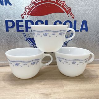 パイレックス(Pyrex)の【ほぼ新品】オールドパイレックス ミルクグラス コーヒーカップ スープカップDF(グラス/カップ)