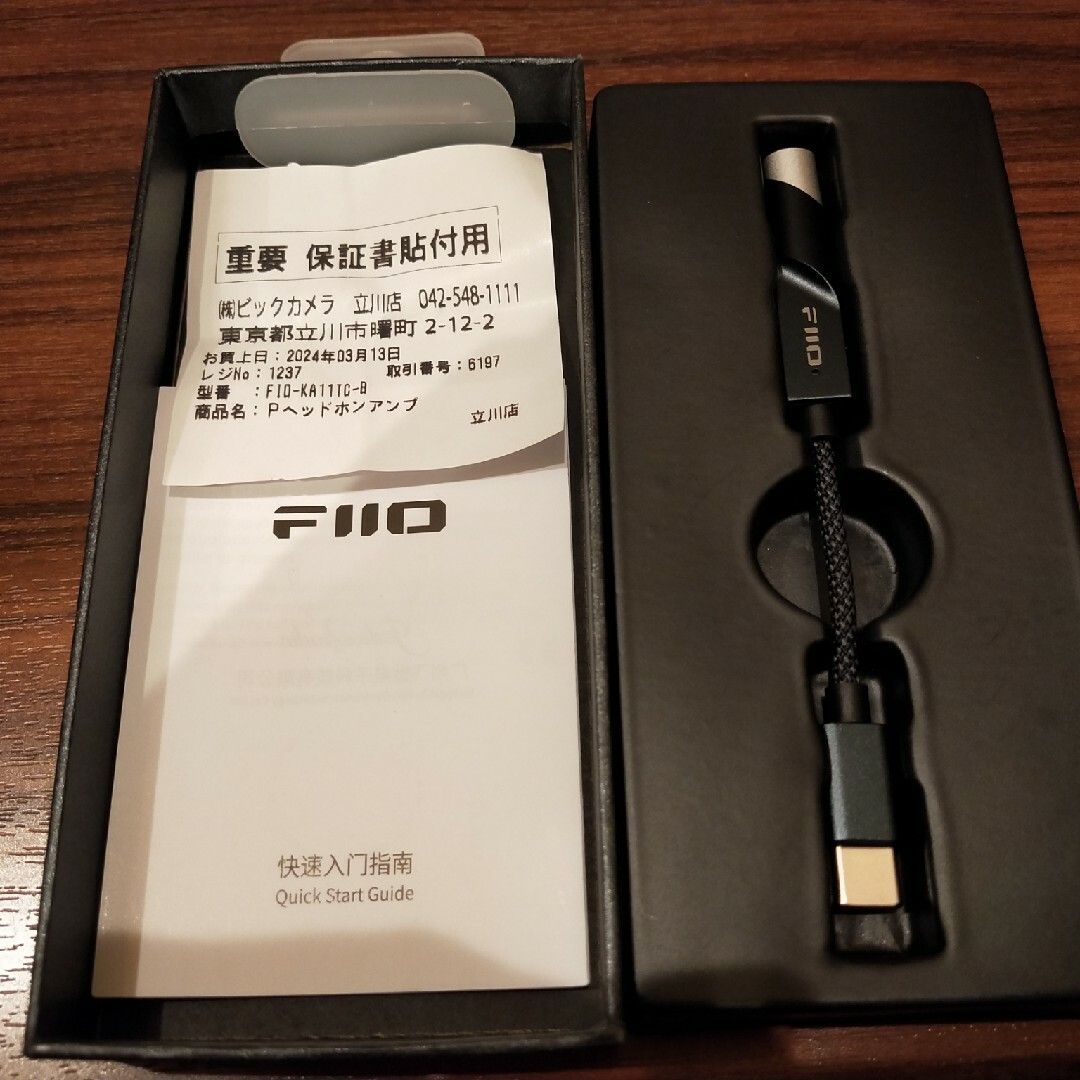 FiiO(フィーオ)のFiio KA11 Type-C ブラック スマホ/家電/カメラのオーディオ機器(アンプ)の商品写真