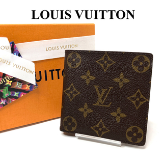 ルイヴィトン(LOUIS VUITTON)のルイヴィトン　ポルトフォイユ　マルコ　モノグラム　二つ折財布　レディース　メンズ(財布)
