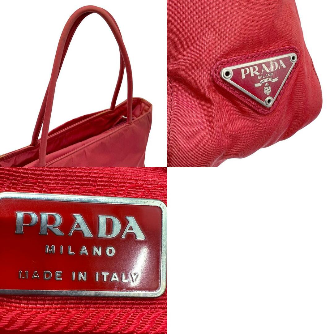 PRADA(プラダ)のプラダ PRADA ハンドバッグ ナイロン レッド ユニセックス 送料無料【中古】 z0698 レディースのバッグ(ハンドバッグ)の商品写真