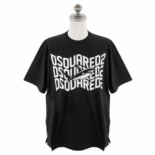 ディースクエアード(DSQUARED2)のDSQUARED2 ディースクエアード 半袖Tシャツ S74GD1089 S23009 メンズ 900 BLACK ブラック Lサイズ(Tシャツ/カットソー(半袖/袖なし))