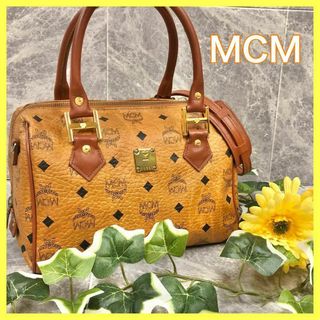 MCM - ✨良品✨　MCM ミニボストンバッグ　ハンドバッグ　ヴィセトス柄　ブラウン