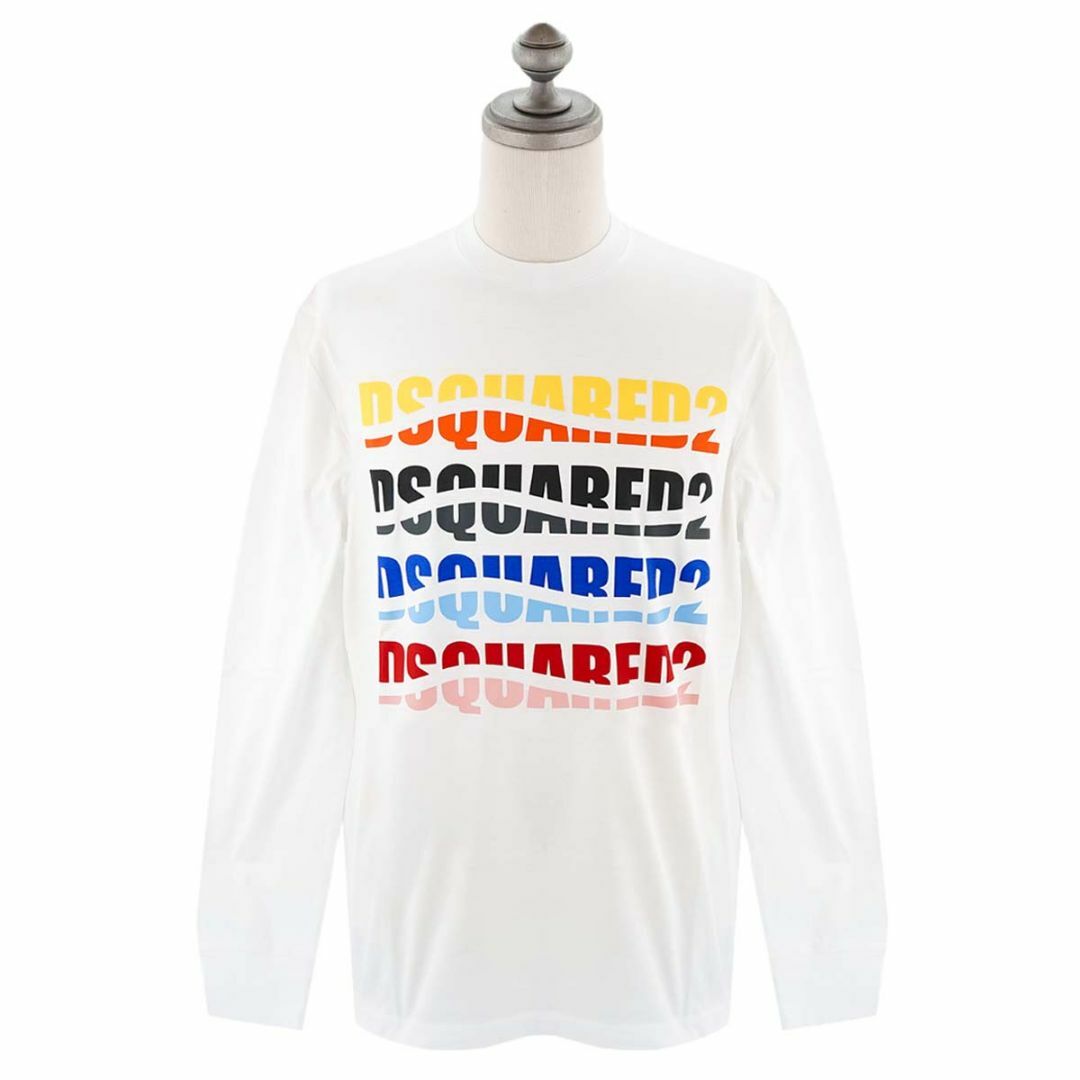 DSQUARED2(ディースクエアード)のDSQUARED2 ディースクエアード 長袖Tシャツ S74GD1142 S23009 メンズ ロンT 100 WHITE ホワイト Mサイズ メンズのトップス(Tシャツ/カットソー(七分/長袖))の商品写真