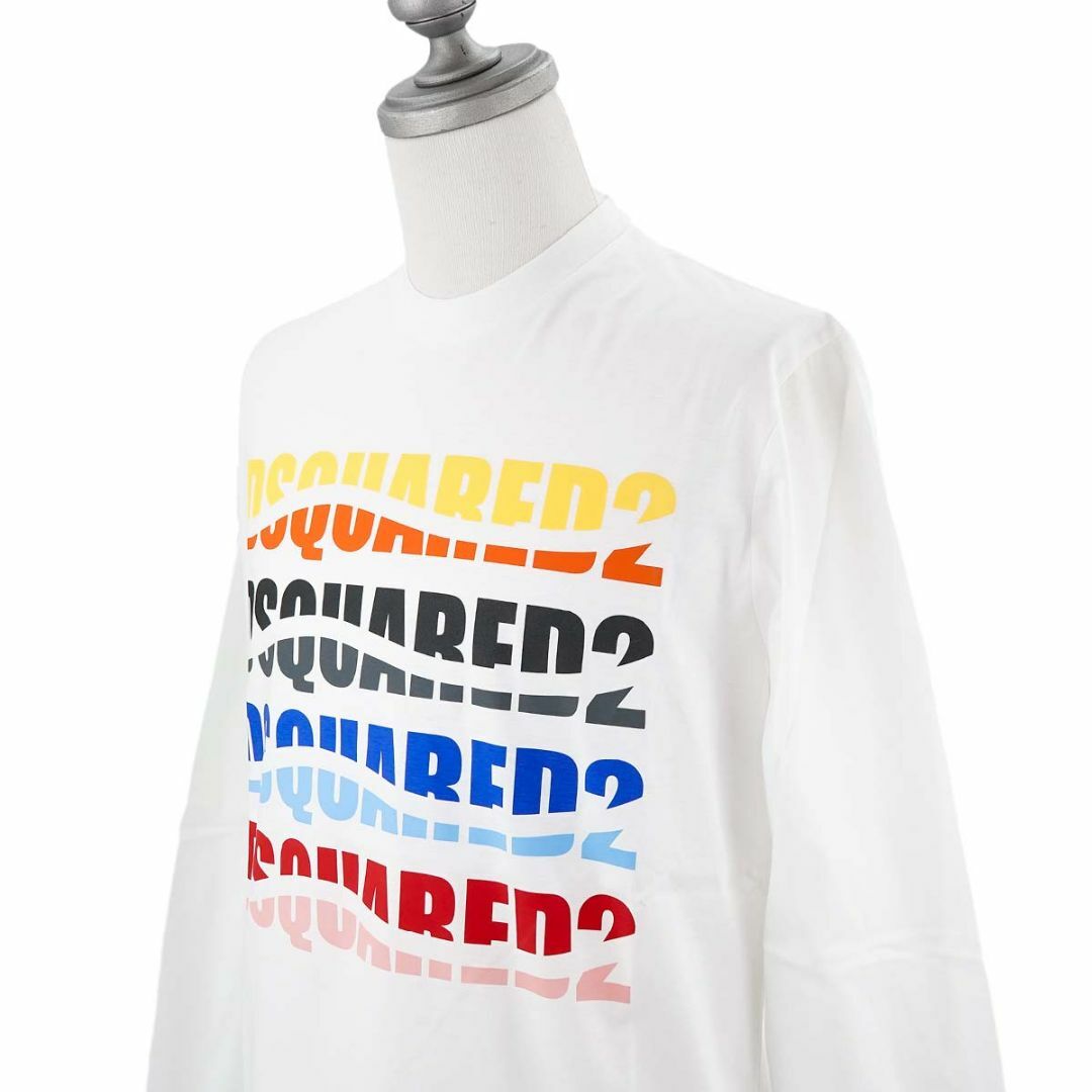 DSQUARED2(ディースクエアード)のDSQUARED2 ディースクエアード 長袖Tシャツ S74GD1142 S23009 メンズ ロンT 100 WHITE ホワイト Mサイズ メンズのトップス(Tシャツ/カットソー(七分/長袖))の商品写真
