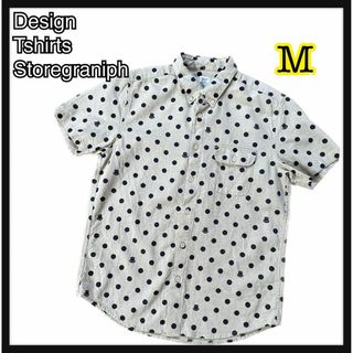 グラニフ(Design Tshirts Store graniph)の値下【DesignTshirtStoregraniph】ドット柄シャツM(シャツ)