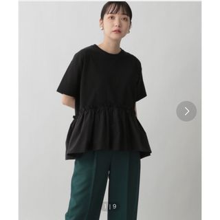 ローリーズファーム(LOWRYS FARM)のローリーズファーム ペプラム半袖トップス 黒(Tシャツ(半袖/袖なし))