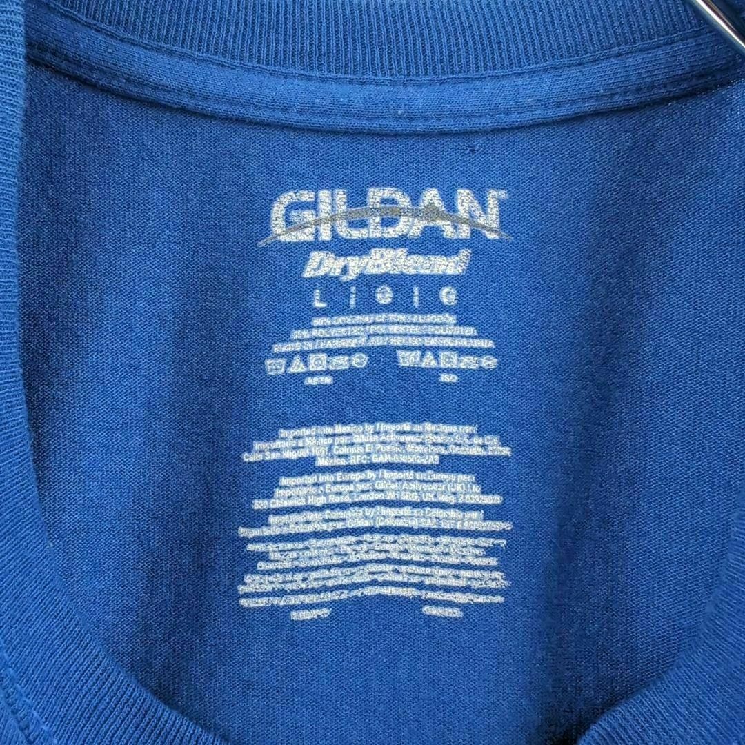 輸入 Tシャツ US古着 XL オーバーサイズ シンプル ブルー 青 半袖 メンズのトップス(Tシャツ/カットソー(半袖/袖なし))の商品写真