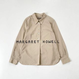 マーガレットハウエル(MARGARET HOWELL)のマーガレットハウエル　コットンシルクシャツ　ベージュ(シャツ/ブラウス(長袖/七分))