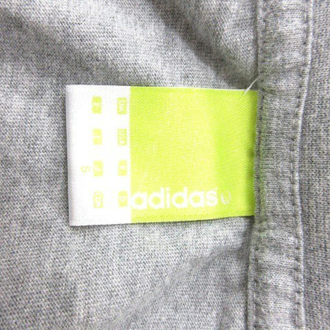 adidas(アディダス)のアディダス カットソー Tシャツ クルーネック プリント 半袖 S グレー レディースのトップス(Tシャツ(半袖/袖なし))の商品写真