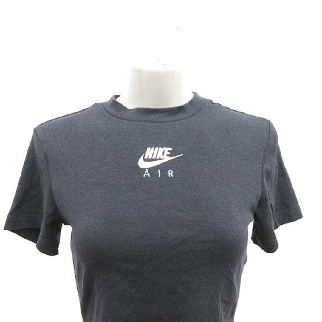 NIKE(ナイキ)のナイキ Tシャツ 半袖 クロップ トップ ラウンドネック ロゴ刺繍 M 黒 レディースのトップス(Tシャツ(半袖/袖なし))の商品写真