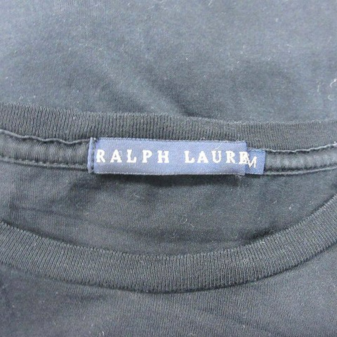 Ralph Lauren(ラルフローレン)のラルフローレン カットソー Tシャツ 刺繍 ワンポイント 長袖 M 黒 ブラック レディースのトップス(Tシャツ(長袖/七分))の商品写真