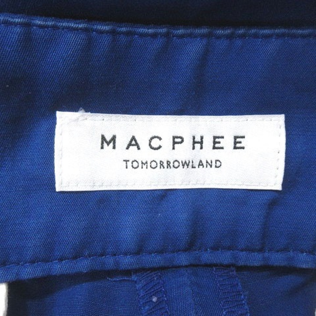 MACPHEE(マカフィー)のマカフィー トゥモローランド ワイドパンツ 麻混 リネン混 ロング 36 青 レディースのパンツ(その他)の商品写真