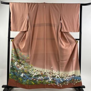 色留袖 身丈161cm 裄丈66cm 正絹 美品 秀品 【中古】(着物)