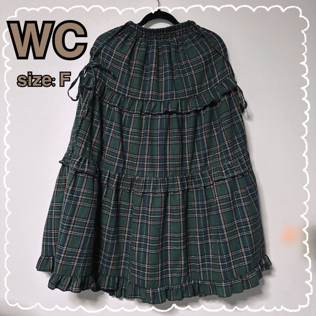 wc(ダブルシー)のWC チェックティアードロングスカート レディースのスカート(ロングスカート)の商品写真