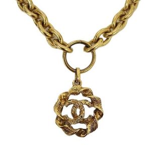 シャネル(CHANEL)のCHANEL シャネル ヴィンテージ チェーン ネックレス ココマーク ゴールド 112g アクセサリー 本体のみ 【良品】 52404K119(ネックレス)