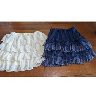 axes femme kids - 130サイズ　スカパン&スカート　2着セット　アクシーズファムキッズ&マザウェイ