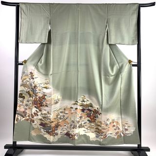 色留袖 身丈154.5cm 裄丈65cm 正絹 秀品 【中古】(着物)