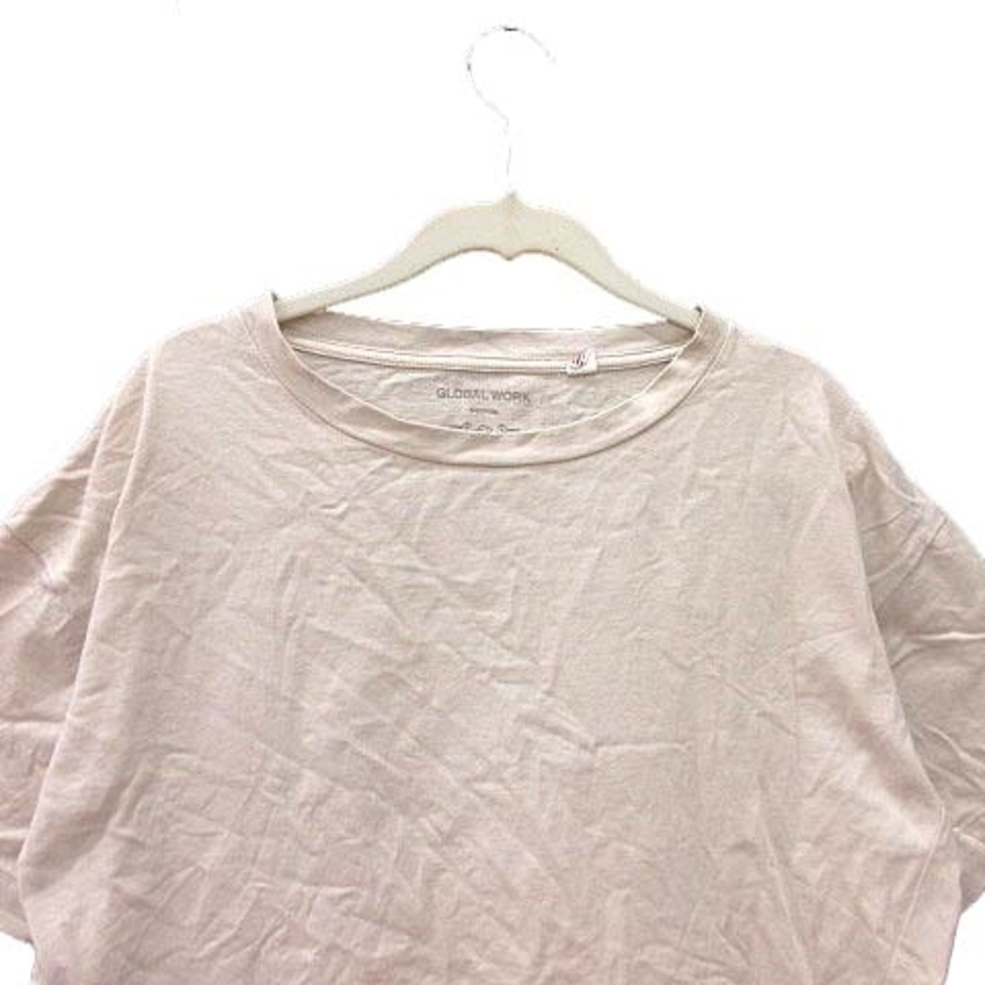 GLOBAL WORK(グローバルワーク)のGLOBAL WORK Tシャツ カットソー 半袖 M ライトベージュ /YK レディースのトップス(Tシャツ(半袖/袖なし))の商品写真