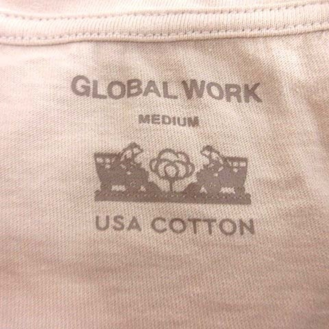 GLOBAL WORK(グローバルワーク)のGLOBAL WORK Tシャツ カットソー 半袖 M ライトベージュ /YK レディースのトップス(Tシャツ(半袖/袖なし))の商品写真
