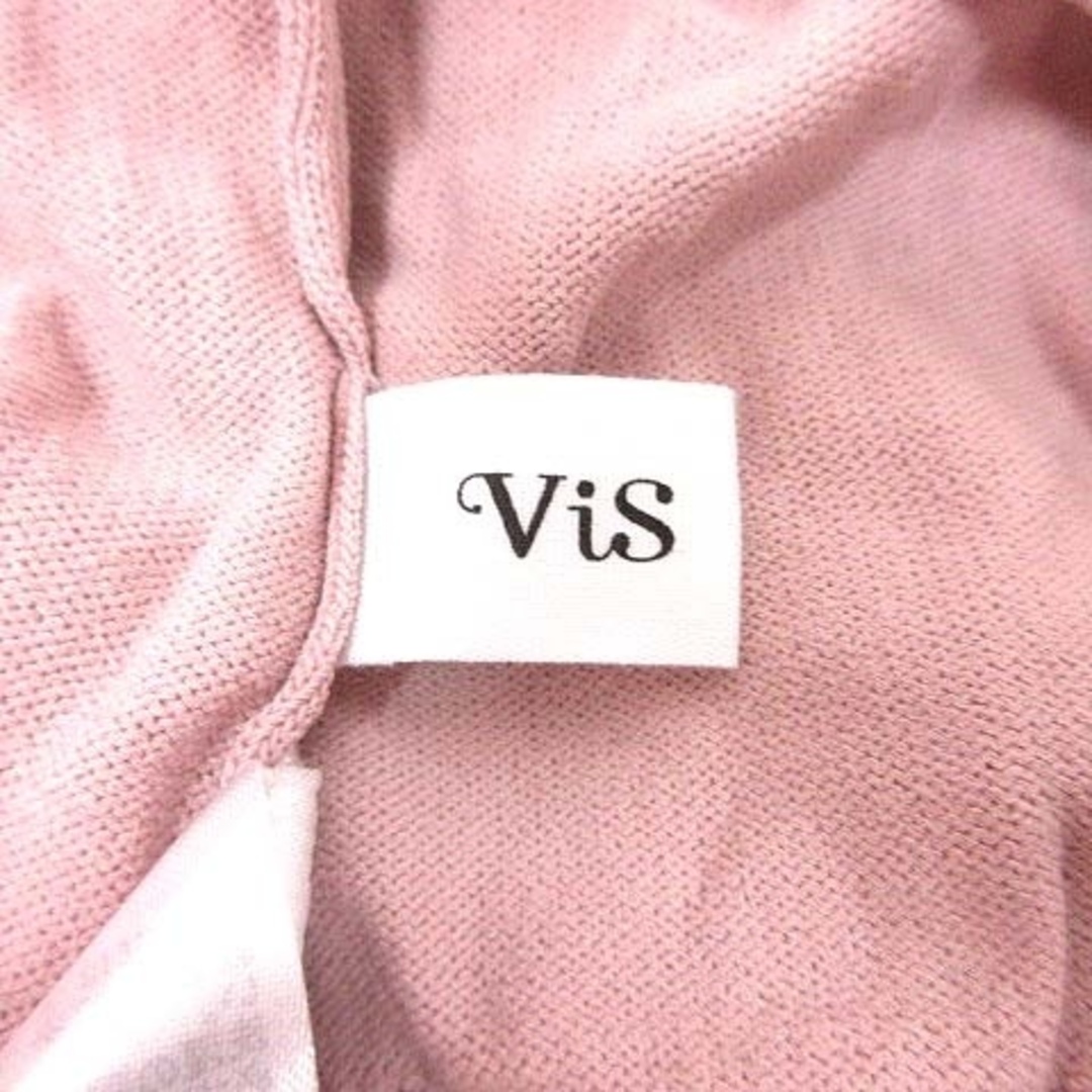 ViS(ヴィス)のビス ViS ニット カットソー 切替 パフスリーブ 五分袖 F ピンク /YK レディースのトップス(ニット/セーター)の商品写真