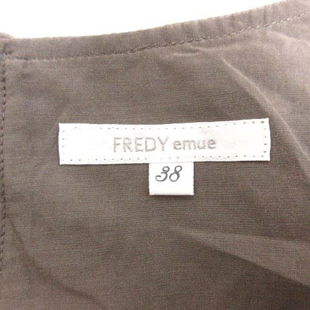 fredy emue ワンピース フレア ひざ丈 フレンチスリーブ 38 茶 レディースのワンピース(ひざ丈ワンピース)の商品写真