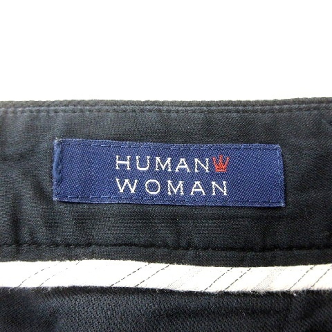 HUMAN WOMAN(ヒューマンウーマン)のヒューマンウーマン HUMAN WOMAN テーパードパンツ M 黒 ブラック レディースのパンツ(その他)の商品写真